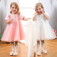NEW Baby Dress Lace Flower Christening Baptism Clothes Newborn Kids Girls First Years Birthday Princess Infant Party Costume