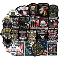 50 PCS Pack US Special Forces Sticker Cool For on Motorcycle Skateboard Hydro Fask Laptop Suitcase Waterproof Stickers
