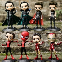 Q posket 15cm Marvel Avengers Endgame Thanos Spiderman Hulk Iron Man Captain America Wolverine Venom Action Figure Toys Doll