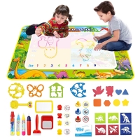 Kids Water Doodle Mat Dinosaur Style Drawing Mat Educational Toys Coloring Books Magic Painting Board Toys Set Children Gifts