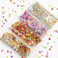 1000pcs Soft Pottery Fruit Slices for DIY Slime and Nail Art Decoration - Fun Accessories and Gift Supply