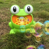 New Cute Automatic Bubble Maker Kids Frog Bubble Blower Machine 500 Bubbles/Minute Children Outdoor Toys For Birthday Party Gift