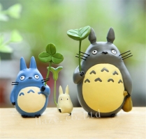 3PCS Studio Ghibli Totoro Resin Figure Figurine Collectible