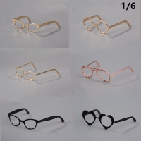 1/6 Figure Scenes Fashion Glasses Metal Material Foldable Bending No lens Model for 12'' Female Action Figure DIY