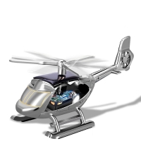 Solar Powered Helicopter Figure Pendants Desk Decor Car Accessories Spice Stick Zinc Alloy Novelty Toys for Children Gift 0