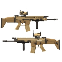 98 Cm 1:1 FN Scar Sniper Rifle Emulational DIY 3D Paper Card Model Building Set Educational Toys Military Model Construction Toy