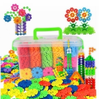 100pcs Children Kid Baby Toys Multicolor Building Blocks Snowflake Creative Educational Construction Plastics Toys