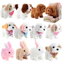 Electric Stuffed Plush ToyInteractive Pet Animal  Kids Educational Gifts Cute Realistic Dog Rabbit Robot Wholesale Dropshipping