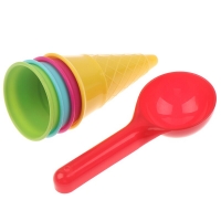 5 Pcs/lot Cute Ice Cream Cone Scoop Sets Beach Toys Sand Toy for Kids Children Educational Montessori Summer Play Set Game Gift