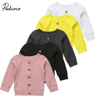 Pudcoco Newborn Baby Girl Clothes Long Sleeve Knitted Sweater Cardigan Outerwear Toddler Casual Tops