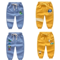 Baby Trousers Cartoon High Belly Pants Boy Grils Leggings Cotton Baby High Waist Elastic Harem Trousers Inafnt Abdomen Clothes