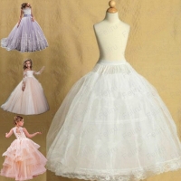 Lolita Skirt Kids 2 Hoop Pettiskirt For Wedding Flower Girl Petticoat Underskirt Slips Princess For Child 2-14 Years Vestidos