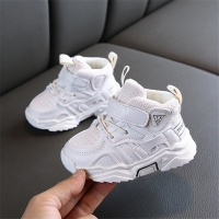 AOGT 2022 Spring/Autumn Baby Girl Boy Toddler Shoes Infant Casual Walkers Shoes Soft Bottom Comfortable Kid Sneakers Black White