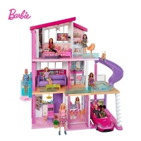 Barbie Dream House 3-Story Multifunctional Dollhouse Toys Set with Dolls Accessories Mini Furniture Kids Toy for Birthday Gift