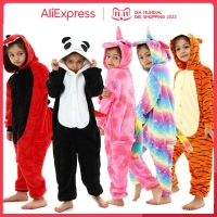 Kids Unicorn Kigurumi Pajamas - Cosplay Sleepwear for Girls, Animal Onesie Jumpsuit, Panda Style Pajama Costume.