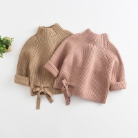 Solid Color Turtleneck Sweater for Kids 1-5 Yrs - Casual Pullover for Boys and Girls
