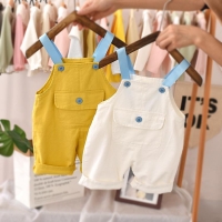 2021 Toddler Baby Boys 6M-4T Kids Summer Romper Solid One-Pieces Sleeveless Casual Jumpsuit 4 Colors