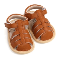 Summer Newborn Shoes Baby Boys Sandals Soft Leather Bebe Boys Prewalker Soft Sole Genuine Leather Beach Sandals 4 Colors