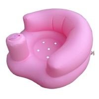 Portable Baby Learning Seat Inflatable Bath Chair PVC Sofa Shower Stool for Playing Eating Bathing Lounging
