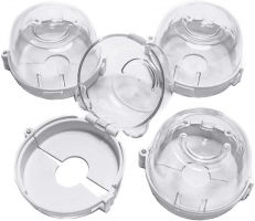 4PCS Clear Stove Knob Covers, Gas Stove Knob Covers Heat-Resistant Knob Case Child Safety Guard, Universal Design Baby Proof