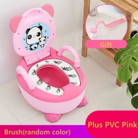 Panda Potty Training Seat for Boys and Girls with Ergonomic Design and Free Cleaning Brush - Comfy Children's WC Chair and Ideal Gift.