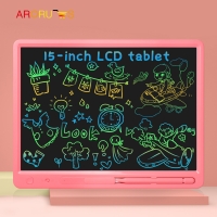 15 Inch Colorful Doodle Board Electronic LCD Writing Tool Clean Portable Tablet for Kids&Adult Learning Toys Gifts School&Office