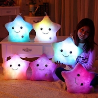 13inch Interactive Toys Realistic Luminous Star Stuffed Toy Soft Cotton Miniature Star Plush Cushion Bedroom Decorations