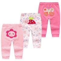 3Pcs/lot Cartoon Print Baby Pants Cotton Baby Leggings Autumn Toddler Boy Girl Pants Newborn Infant Clothing 3 6 9 12 18 24M