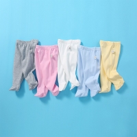New High Quality 0-12M  Newborn Baby Pants Cotton Pants for Baby Girls Boys Clothing Baby Footies Pants