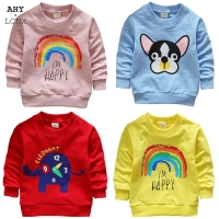 New Spring Autumn Cartoon Animal 0-4Y Toddler Baby Boy Girl Sweatshirt Top Hoodies Sweater Kids Long Sleeve T Shirts Clothes