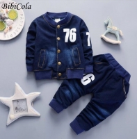 Baby Boys Clothes Sets Autumn Spring Infant Tracksuits Toddler Cotton denim set Outfits for Newborn Boys Clothes Suits
