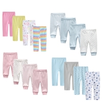 3/4piece Summer Newborn Baby gilrs Pants Cotton Infant Baby Trousers Mids waisted pants kids Boy Clothes Baby Boys Leggings