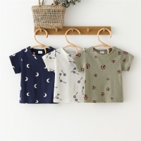 Baby Boys T Shirt Summer Kids Tops Cotton Clothing Short Sleeves Summer Newborn Clothes Print High Quality 100% Cotton Boys Tee