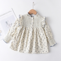 Girls' Korean Style Floral Shirt: Menoea 2023, Long-sleeved Cotton Shirt for Spring and Autumn.