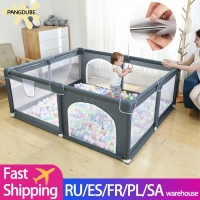 59*71*26 Inch Baby Playpen Double Door Large Size Baby Playpens Kids Safety Fence Children's Playground Play Yard Ball Pit Pool