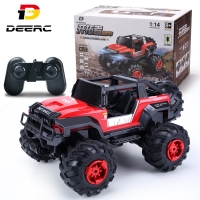 DEERC 1:14 / 1:16 RC Car With Led Lights 2.4G Radio Remote Control Car Off-Road Trucks 60 Mins Play Toys For Boys Children Gifts