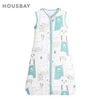 Cotton Baby Sleeping Bag for Summer 0-3 Years, Wearable Blanket 0.5 Tog with Print Design