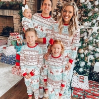 Family Christmas Pajamas Set 2022 New Casual Soft Mother Father Kids Matching Outfits Xmas Pjs Family Look Sleepwear Home Wear