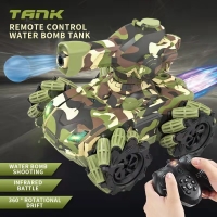 Kids Infrared Battle Remote Control Tank Toy Boy With Headlights Music Spray Stunt Drift Tank Remote Control Toy Birthday Gift