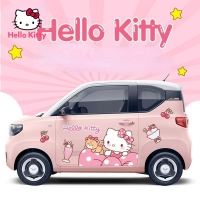 Hello Kitty Car Accessories Stickers Cartoon Cute Car Body Decoration Refit Creative Anti-scratch Block Personality Sticker