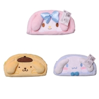 Kawaii Sanrio Plush Kuromi My Melody Purin Dog Cinnamoroll Plushie Bag Anime Coin Purse Stuffed Storage Bags Toys for Girl Gifts