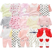 Baby Girl Pajamas Sweet Newborn Blanket Sleepers Toddler Girls Romper Clothes Set 3Pcs Fall 100% Cotton Sleepwear Infant Outfits