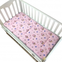 Baby Crib Mattress Pad Newborn Sleeper Bedding Set 100% Cotton Printed Mat Boys Girls Pink Infant Toddler Bed Set 140x70cm