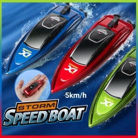 805 2.4GHz Mini RC Speed Boat 5km/h High Speed LED Lights Waterproof Electric Remote Control Ship Water Model Kids Toys