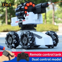 3 IN 1 2.4G 4WD Remote Control Tank Watch Gesture Sensing RC Car Water Bomb Drift Toy Car Multifunctional Off-road Kids Toy Gift