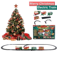 Christmas Train Set Railway Tracks Toys Creative Decor Christmas Tree Train Gift Toy For Kids Birthday Party Gift Christmas Gift