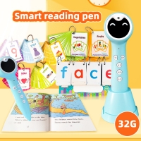 Smart Reading Pen 32G English&Chinese Pronunciation Educational Reading Books Flashcards Baby Kids Smart Learning Montessori Toy