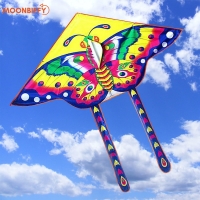 Outdoor Work Colorful Kite Long Tails fighter kite Outdoor Butterfly design Kites Flying Toys For Children Kids Surf With Handle