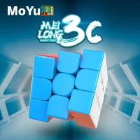 MOYU Meilong 3C 3x3 Magic Speed Cube Meilong 3 Professional Meilong 2x2 Children's Puzzle Thecubicle meilong3 C Carbon Fiber