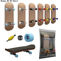 1Set Finger SkateBoard Wooden Fingerboard Toy Professional Stents Fingers Skate Set Novelty Children Christmas Gift